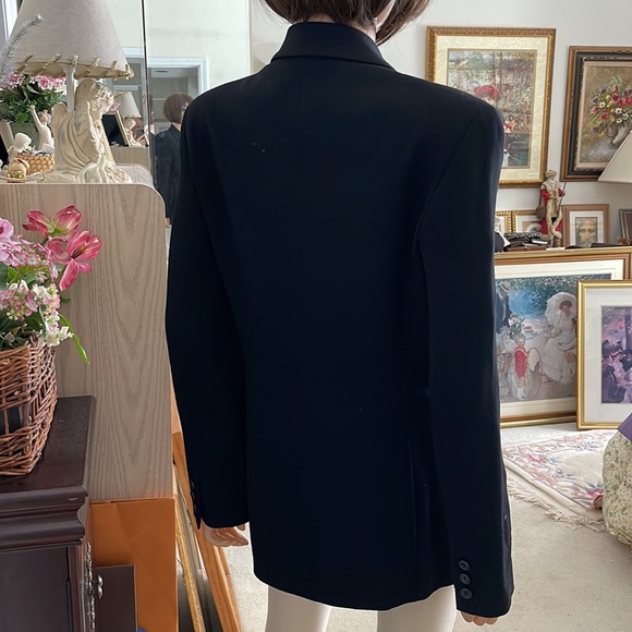 Vintage JMcLaughlin long black double breasted wool blazer - Picture 6 of 10